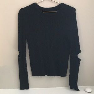 Open Elbow Knit Sweater